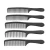Import Hair salon black carbon fiber hair trim comb static free and heat resistant hairdressing pin tail comb from China