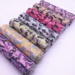 Hairbows Shoes Handbags Material Camouflage Embossed Chunky Glitter Leather Fabric