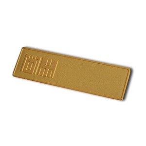 Handmade gold metal magnetic uniform name badges