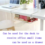 Hanging basket under the table metal file basket refrigerator storage basket