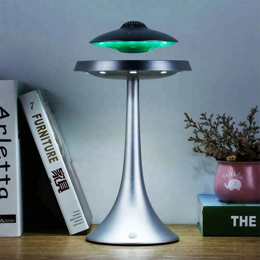 HCNT levitating speaker portable UFO Speaker with LED table light