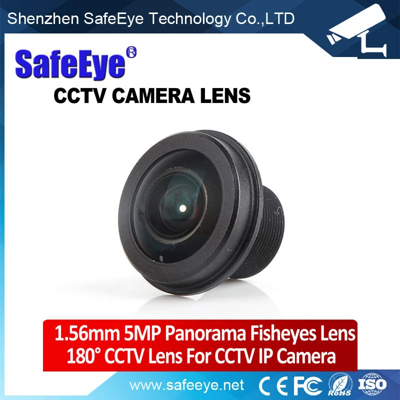 HD 5MP 1/2 Inch 1.56mm Panorama Fish eyes CCTV Lens 180 Degree for CCTV/IP/Car cameras