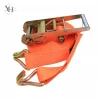 heavy duty 10 ton tie down straps ratchet cargo lashing belt with double j hook
