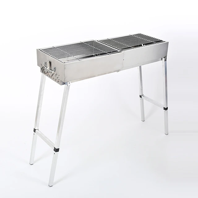 Heavy duty grill barbecue charcoal grill 430 stainless steel bbq grill