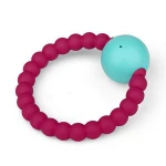 High quality colored food grade pp silicone baby rattle ball