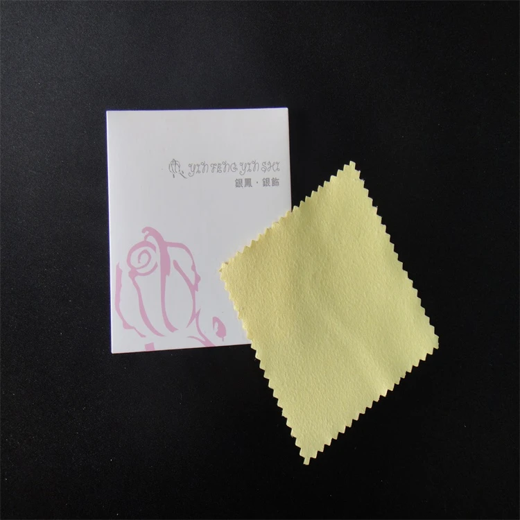High Quality Custom logo printed Jewelry Polishing Cloth in paper card