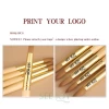 High Quality Custom Logo Wood Handle Gold Copper Parts 100% Pure Kolinsky Hair Nail Brush Germany carving nail art Acrylic