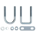 High Quality Custom Size Hot Dip Galvanized Stainless Steel SS316 U Type Shaped Lock Ubolt Pipe Clamp Square U Bolt For Truck