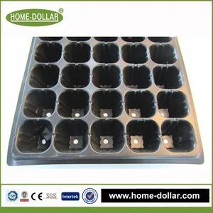 high quality customized deep 50 cells seed germination tray/black plastic nursery pots growing tray
