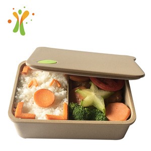 High quality designer rice husk bamboo fiber eco friendly biodegradable lunch box bento
