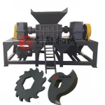 High quality double shaft crushing machine wood chipper shredder