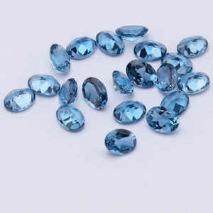 High Quality Genuine Natural London Blue Topaz Various Sizes Loose Gemstone For Jewelry Making
