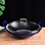 High Quality Heat-resistant Stainless Steel Handle Chinese Pan Cast Iron Wok