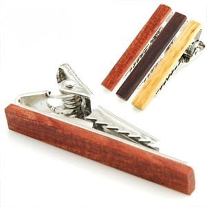 High Quality Men Tie Clasp Vintage Wood Necktie Pin Classic Retro Clips Bar Gift