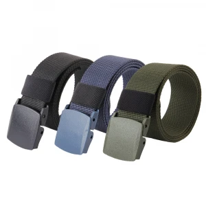 high quality nylon belt with plastic military tactical army belt buckle