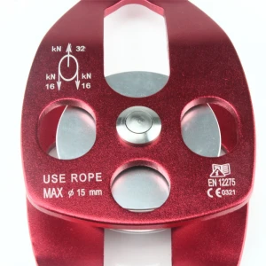 High Quality OEM Aluminum Alloy Climbing Single Wheel Pulley For Rock Climbing