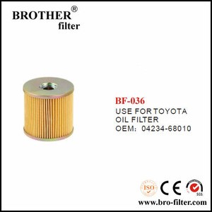 High quality OEM auto element oil filter 0423468010 for Toyota car oil filter machine and price