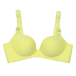 High quality pure thick cup top womens seamless underwear gather bra