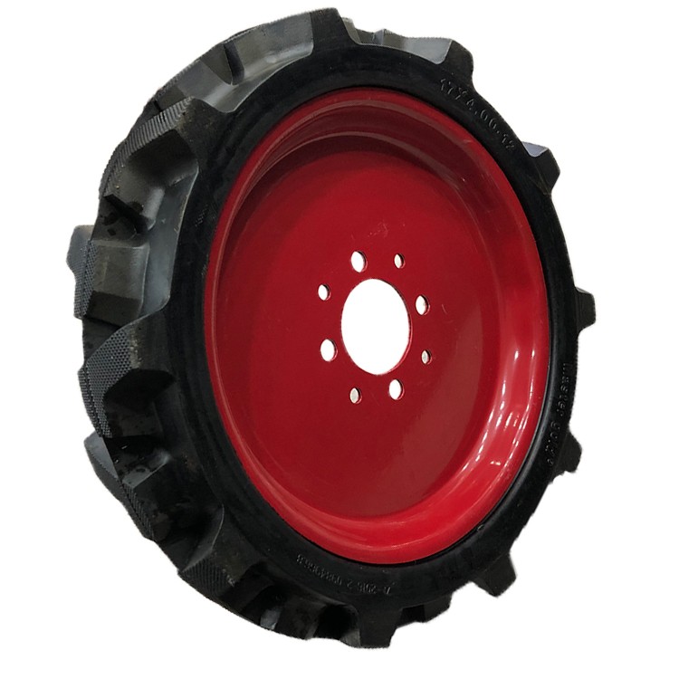 High Quality Rubber Solid farm tractor wheels with rims 17x4.00-12 4.00-12