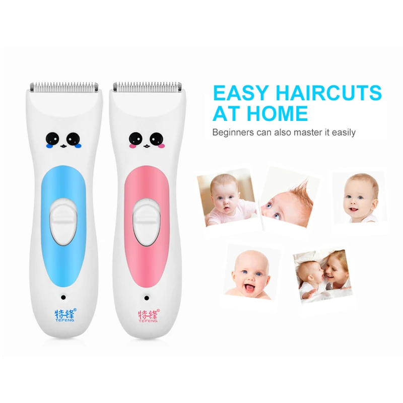 High Quality Waterproof Cordless Rechargeable Quiet Electric Kids Baby Hair Trimmer Clipper