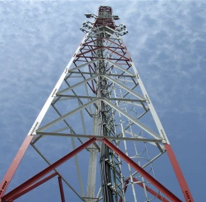 High Resolution 3-leg Angle radio antenna Steel Lattice Tower