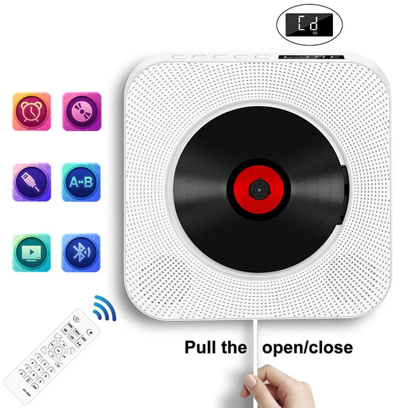 High sound quality Mini portable CD Player round smart led light wireless BT Speakerwith FCC CE ROHS