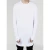 Import Hiphop cotton longline oversized t shirt men fashion stock t-shirt long sleeve extended curved hem tee urban clothing from China