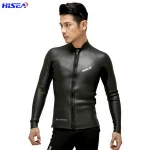 Hisea 3.5mm Elastic Diving Waterproof CR Light jacket shorts surfing Snorkeling wetsuit Neoprene from Taiwan Seamless sewing