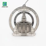 Holiday Custom Metal Silver Crafts Etched Stainless Steel Ornaments