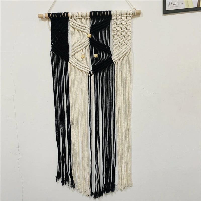home decoration wall hanging black and white modern life living room bedroom wall decoration macrame wall hangings