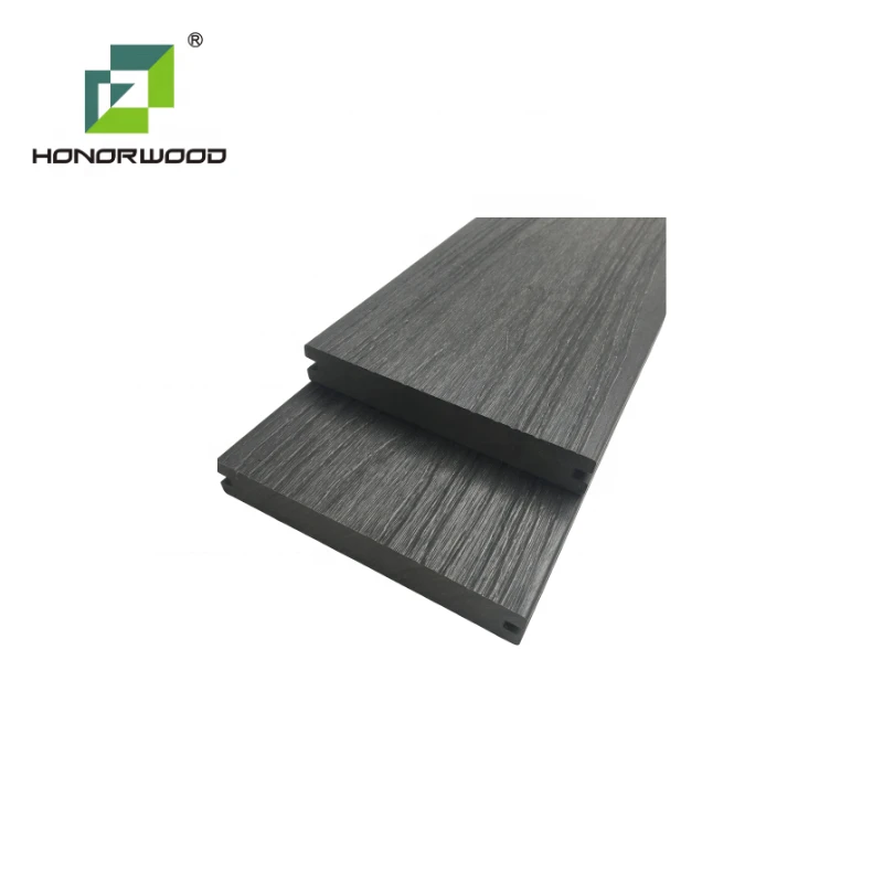 HONORWOOD Cheap 3D Deep Embossed WPC Technology Co-extrusion WPC Flooring Hollow Composite Decking for Outdoor projects