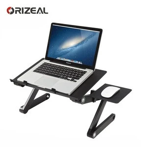 Hot Aluminum Computer Desk Table ergonomic folding laptop stand lap desk with fan