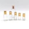 hot sale 2ml attar glass perfume bottle with with plastic ball and colorful aluminum  cap