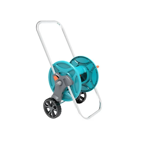 Hot Sale ABS Plastic Outdoor Garden Irrigation Water Hose Reel Cart Trolley With With Two Wheels hose reel Cart