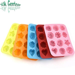 Hot sale custom silicone 12 24 cavity cake mold silicone chocolate molds making cake mould tray