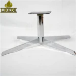 Hot sale durable revolving chair parts chrome four star chair base swivel chair parts