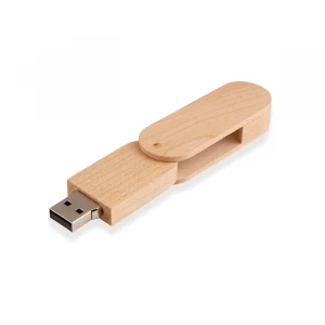 Hot sale nature Wood pendrive wooden pen swivel usb flash drive