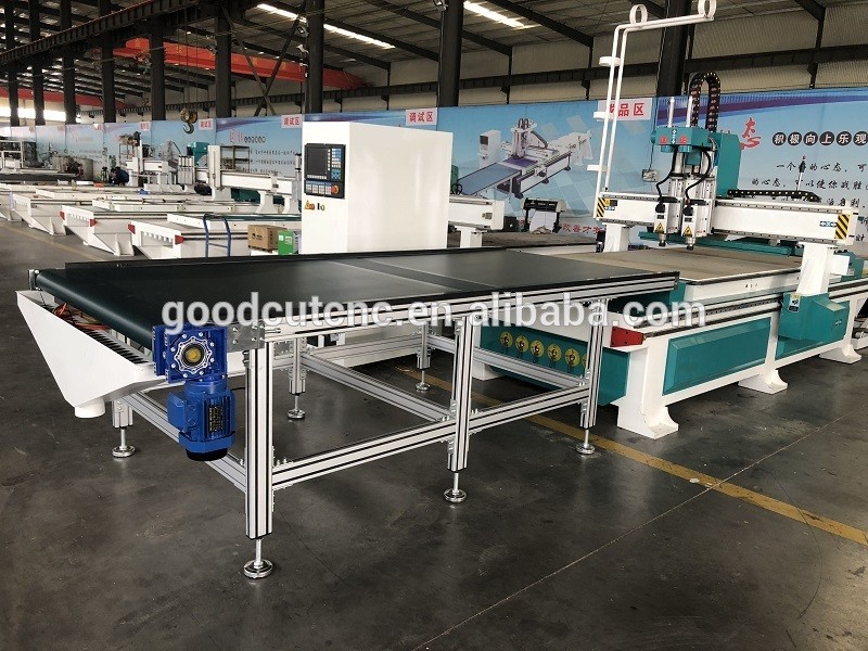 Hot Sale Pneumatic Double Heads 1325 Wood Cnc Router with Automatical Feeding And Unloading System