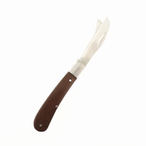 Hot Sale Stainless Steel Double Blade Wood Handle Folding Grafting Knife