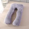 hot sale velvet Removable Cover Pregnancy Pillow U Shape Body Pillow Waist Body Pillow