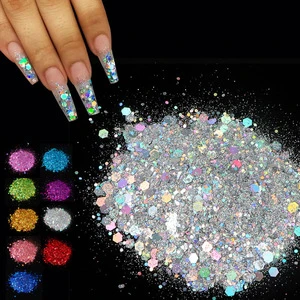 hot-selling !!4 Boxes/Set Chunky Glitter 10 ml chunky eye glitter Face, Eye, Body Shiny chunky glitter for nails fine 0.2-2 mm