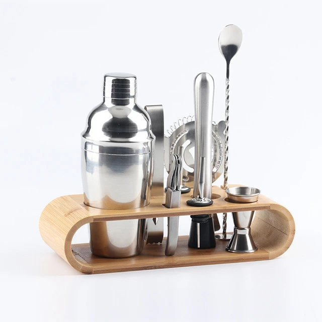 Hot selling amazon usa stainless steel bartender maker barware tools boston cocktail shaker bar set