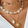 Hot selling bohemian handmade bead necklace holiday style irregular stone neck chain summer Necklace