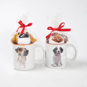 Hot Selling Gift Set Coffee Mug with Lovely Plush Toy Bear for Promotion