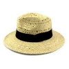 Hot selling men and women Panama jazz fedora hats handmade hollow beach sun straw hats womens small top hats