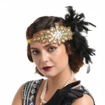 Hot selling outdoor all-match women's headwear feather material dancing with headwear