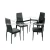 Import Hot Selling Tempered Glass Top Table with Heat Transfer Printing Leg Dining Table and chair from China