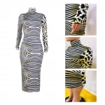 Hot style women 2020 hot sale popular cloth fashionable leopard and Zebra Print Dress