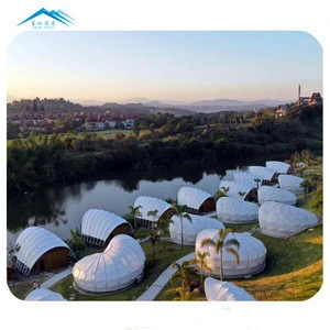 Hote sale snail shape prefabricated house resort glamping tent luxury hotel