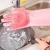 Household Personalized Scrubber Rubber Cleaning Gloves of Silicone